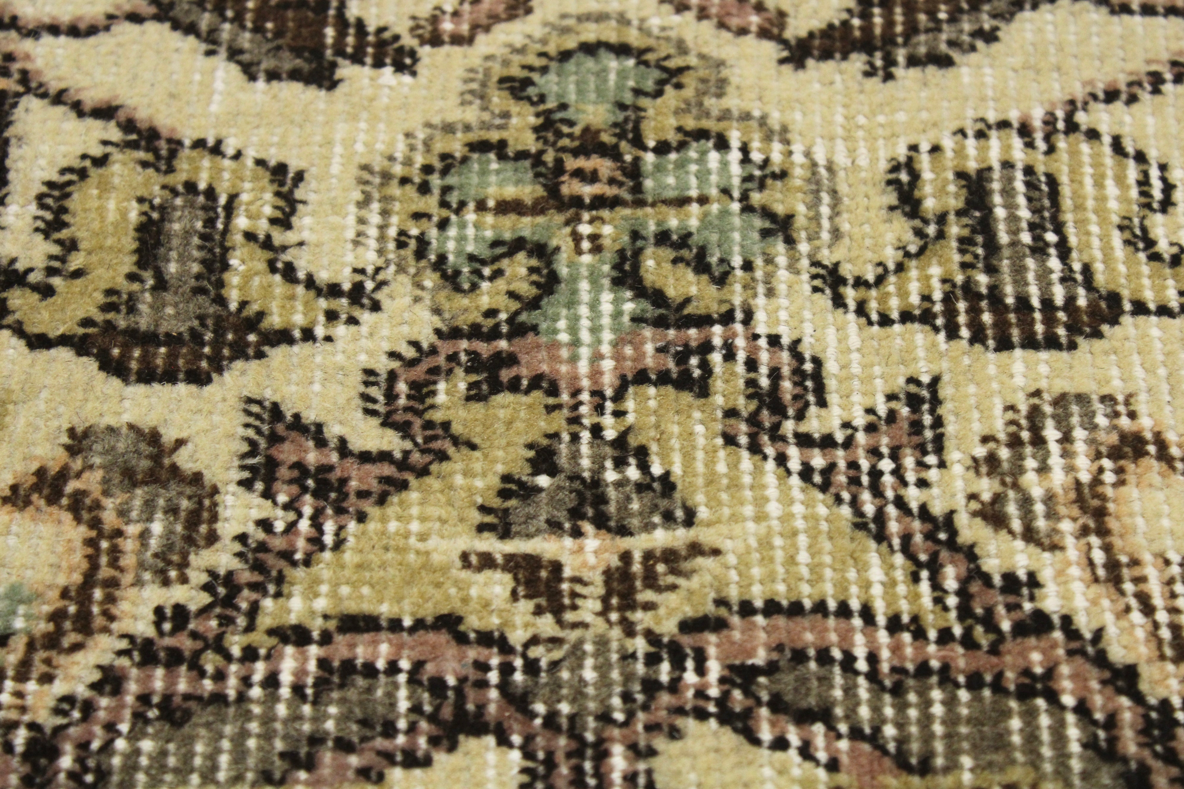 Turkish Vintage Hand-Knotted Wool Rug