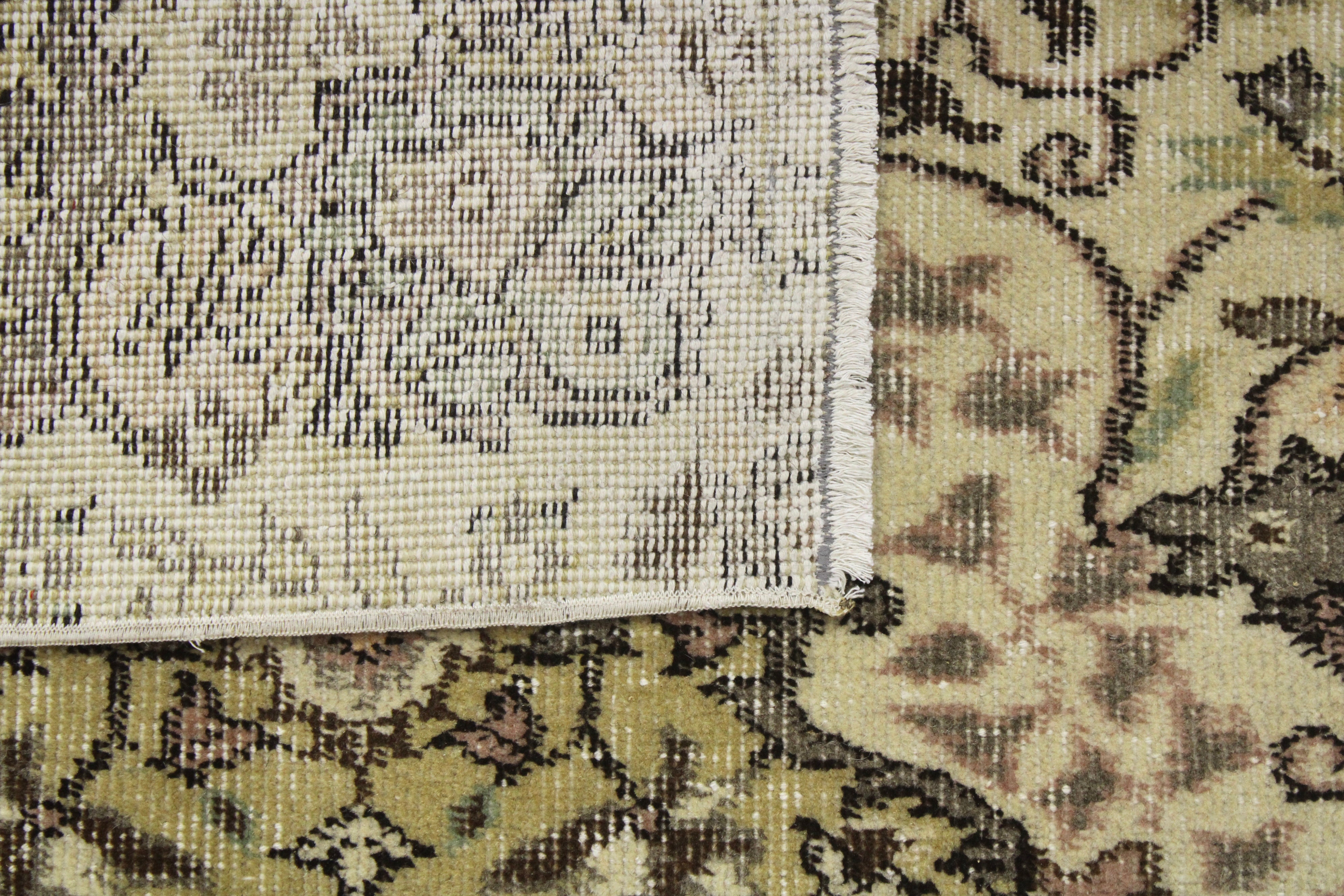 Turkish Vintage Hand-Knotted Wool Rug