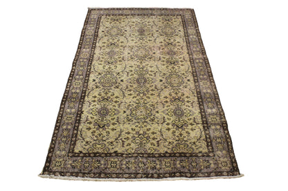 Hand-Knotted Vintage Turkish Rug (3'11" x 6'11")