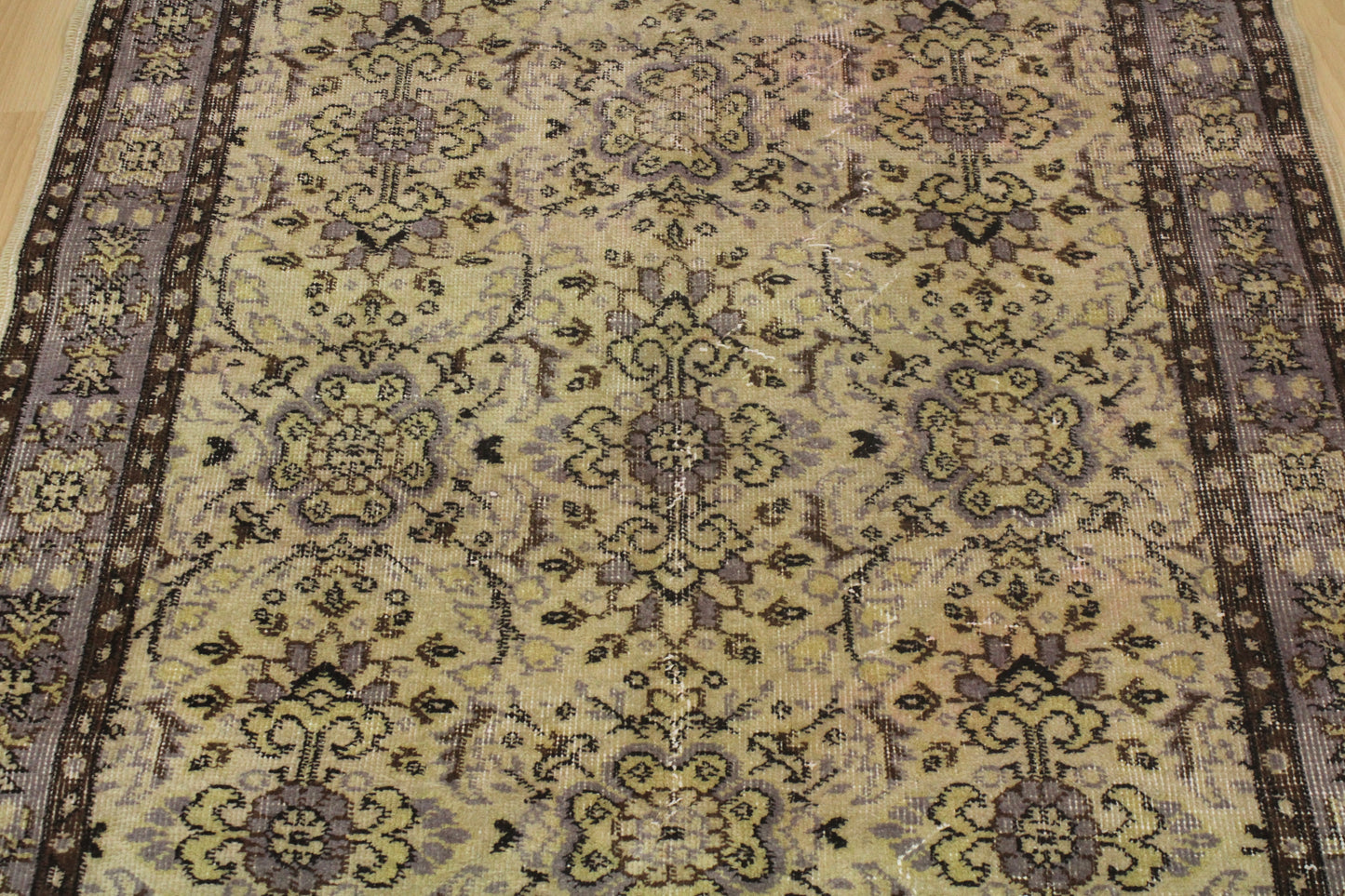 Hand-Knotted Vintage Turkish Rug (3'11" x 6'11")