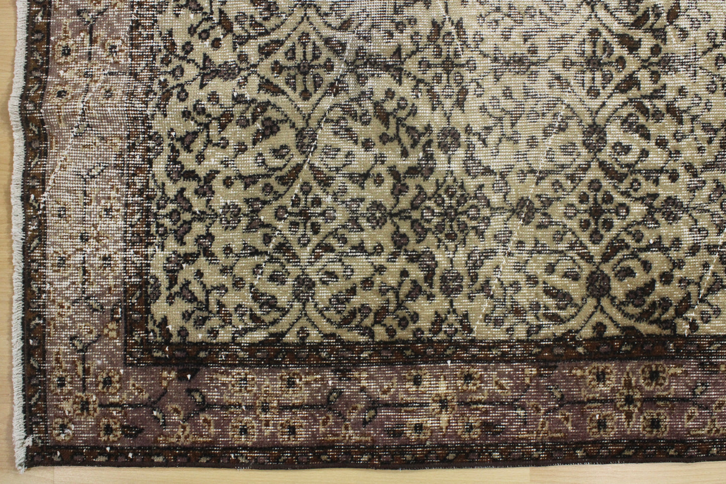 Hand-Knotted Vintage Turkish Rug (3'8" x 6'11")