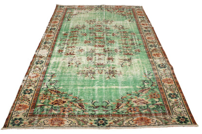 Hand-Knotted Vintage Turkish Rug (6'2" x 9'5")