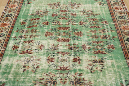 Hand-Knotted Vintage Turkish Rug (6'2" x 9'5")