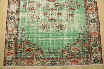 Hand-Knotted Vintage Turkish Rug (6'2" x 9'5")