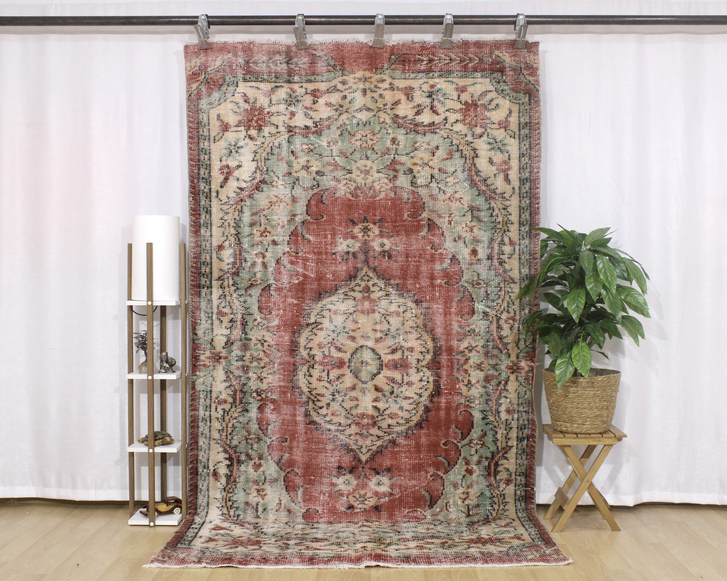 Hand-Knotted Vintage Turkish Rug (5'1" x 9'3")