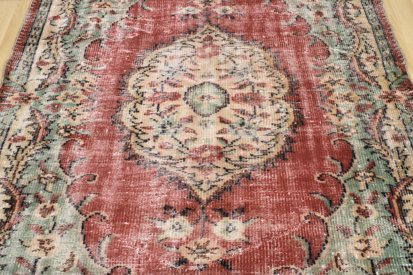 Hand-Knotted Vintage Turkish Rug (5'1" x 9'3")