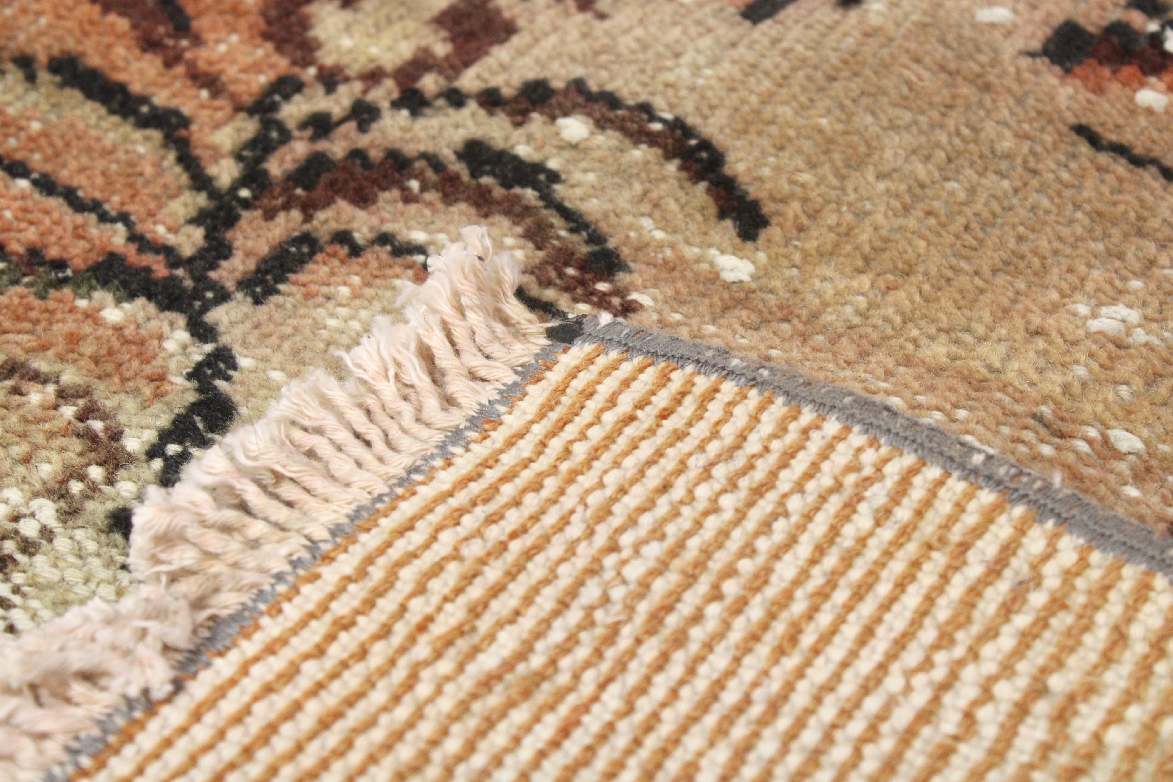 Turkish Vintage Hand-Knotted Wool Rug