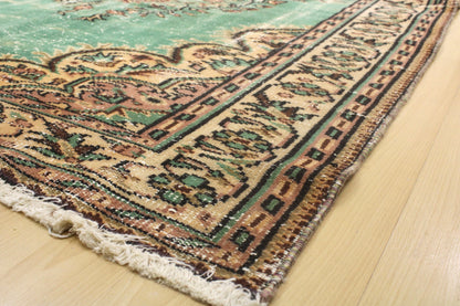 Hand-Knotted Vintage Turkish Rug (6'1" x 9'9")