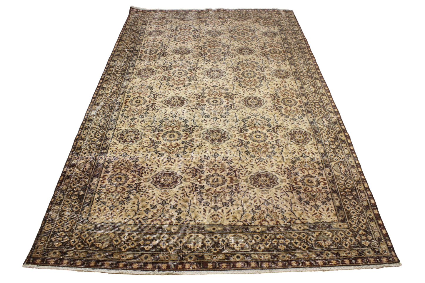 Hand-Knotted Vintage Turkish Rug (5'5" x 9'3")