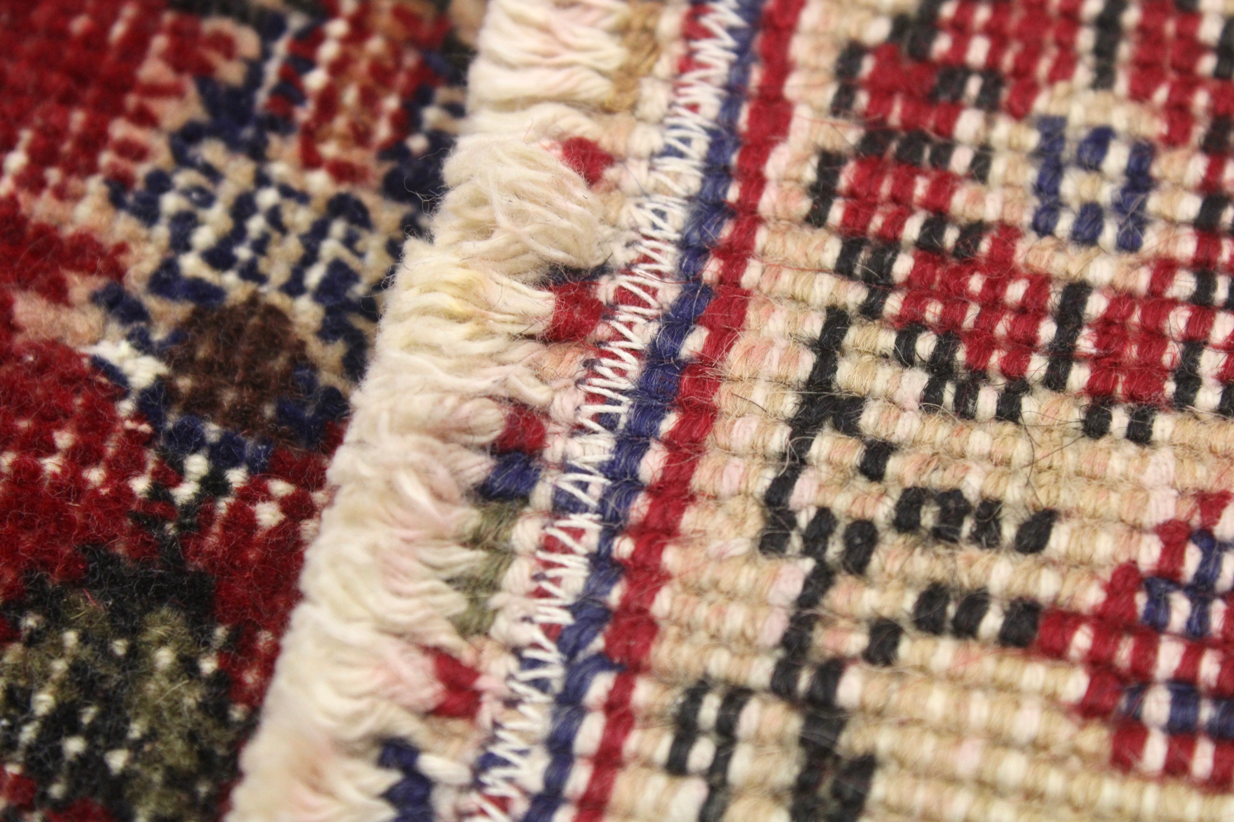 Turkish Vintage Hand-Knotted Wool Rug