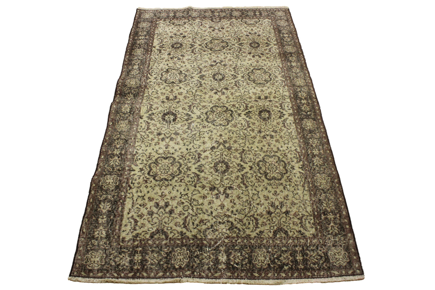 Hand-Knotted Vintage Turkish Rug (3'9" x 6'11")