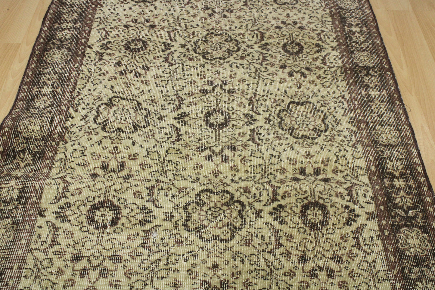 Hand-Knotted Vintage Turkish Rug (3'9" x 6'11")