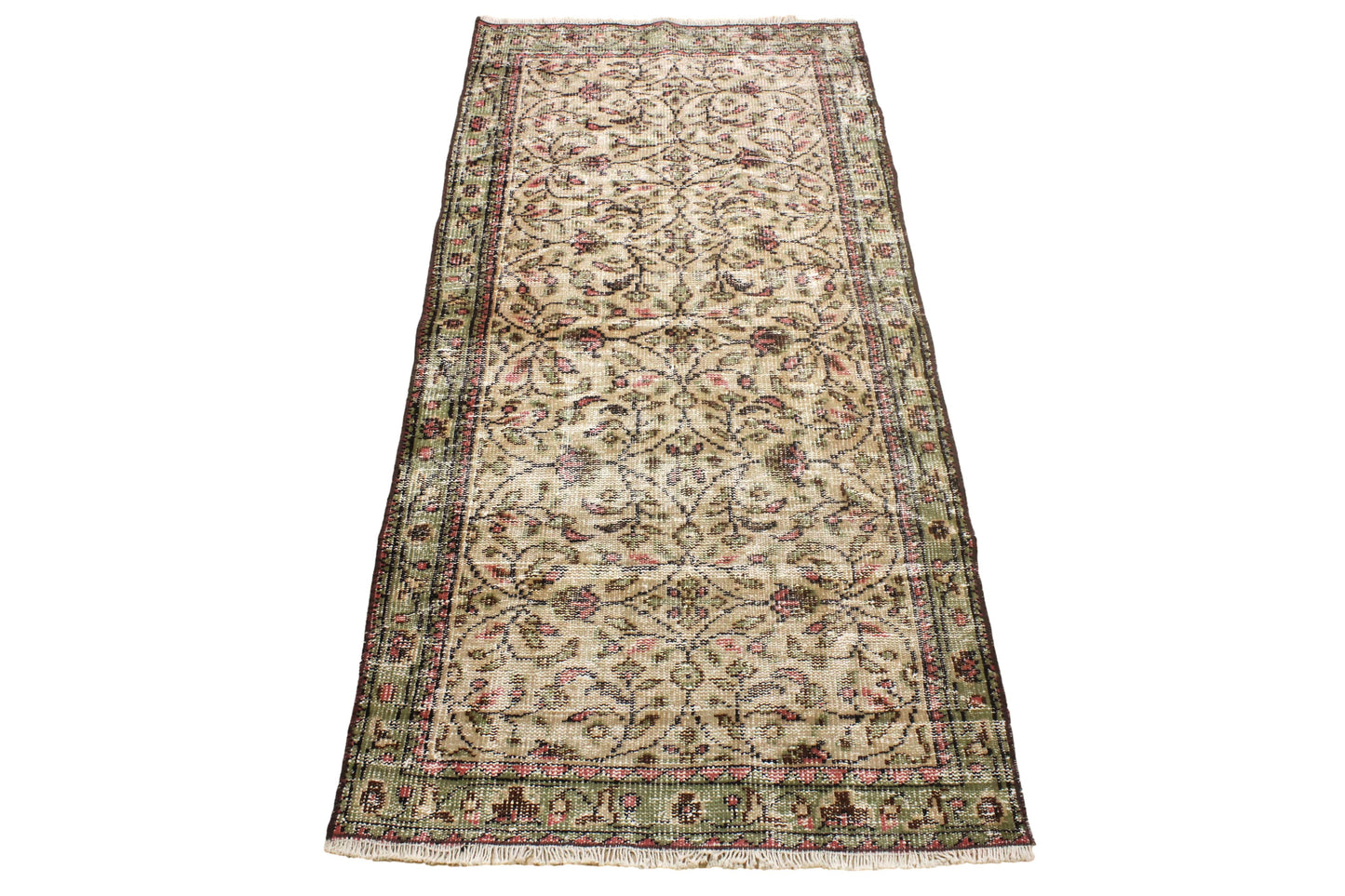 Hand-Knotted Vintage Turkish Rug (2'11" x 6'4")