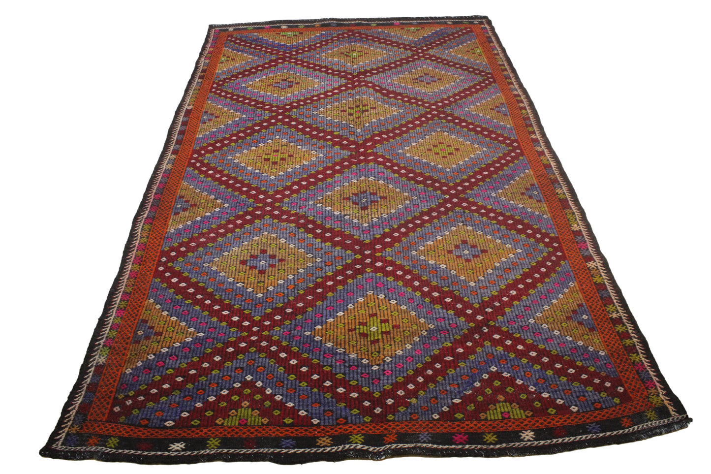 Handwoven Turkish Vintage Kilim (6'3" x 9'11")