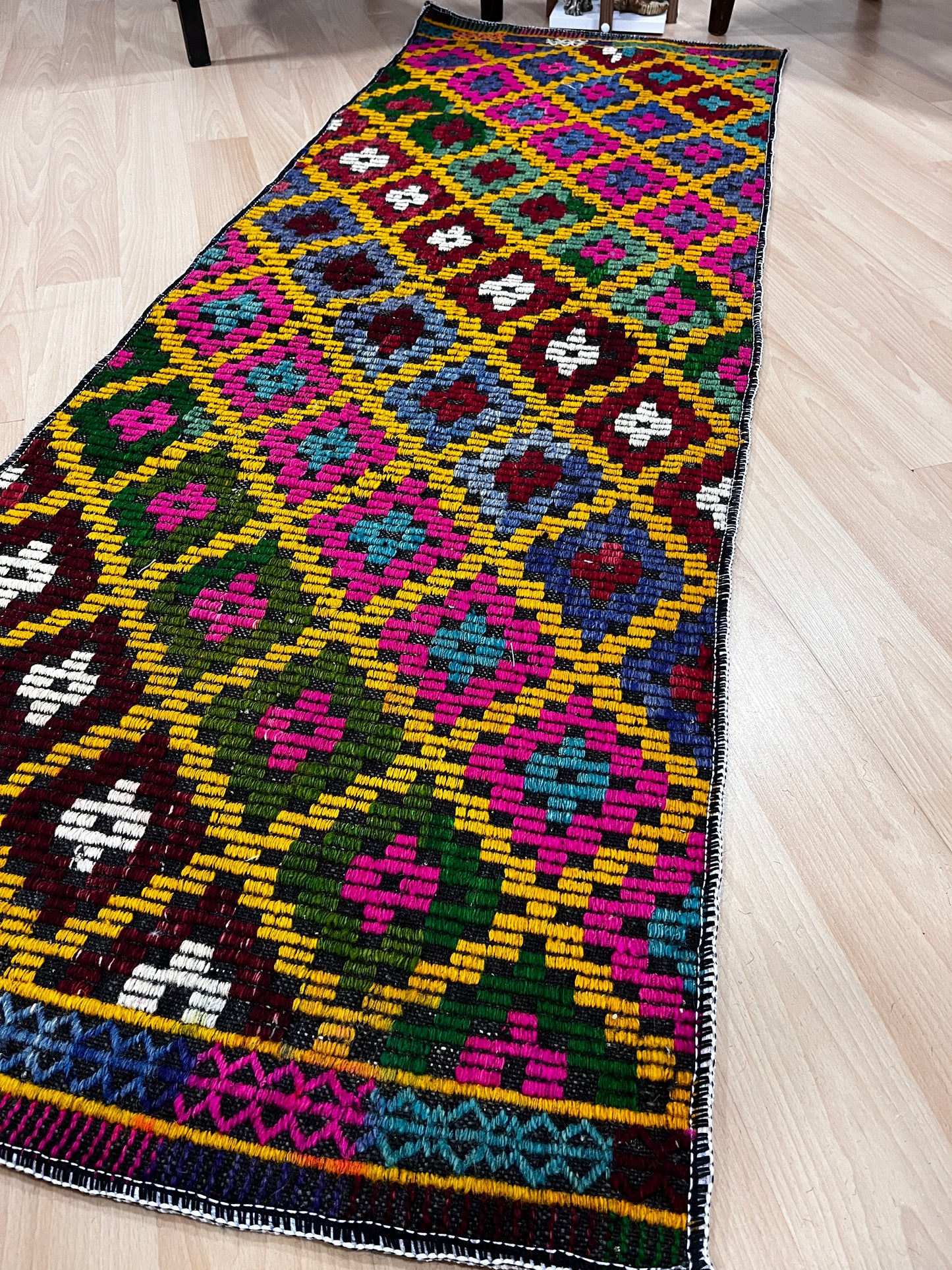 Handwoven Turkish Vintage Runner Kilim (2'2" x 6'5")