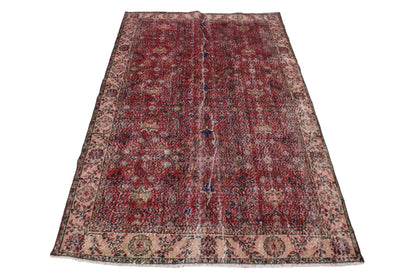 Hand-Knotted Vintage Turkish Rug (4'9" x 7'10")