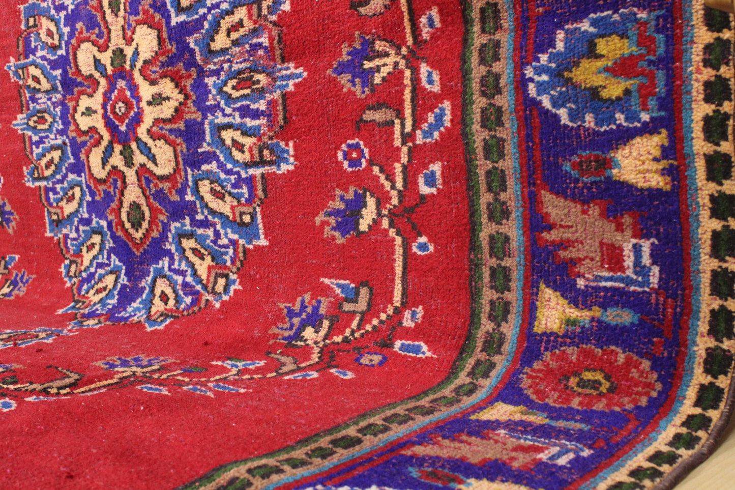 Hand-Knotted Vintage Turkish Rug (6'7" x 11'1")