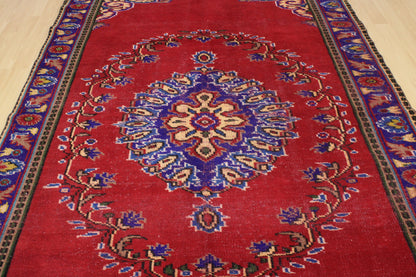 Hand-Knotted Vintage Turkish Rug (6'7" x 11'1")