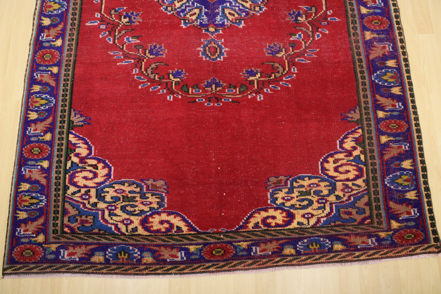 Hand-Knotted Vintage Turkish Rug (6'7" x 11'1")