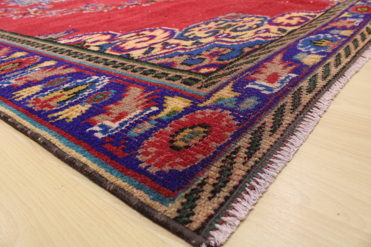 Hand-Knotted Vintage Turkish Rug (6'7" x 11'1")