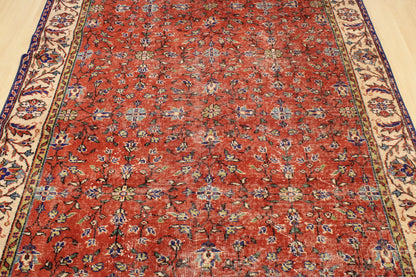 Hand-Knotted Vintage Turkish Rug (5'1" x 8'2")