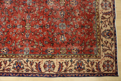 Hand-Knotted Vintage Turkish Rug (5'1" x 8'2")