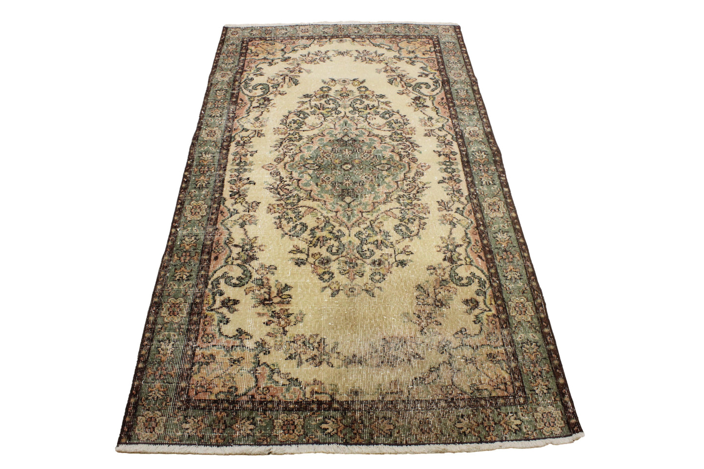 Hand-Knotted Vintage Turkish Rug (3'9" x 6'11")