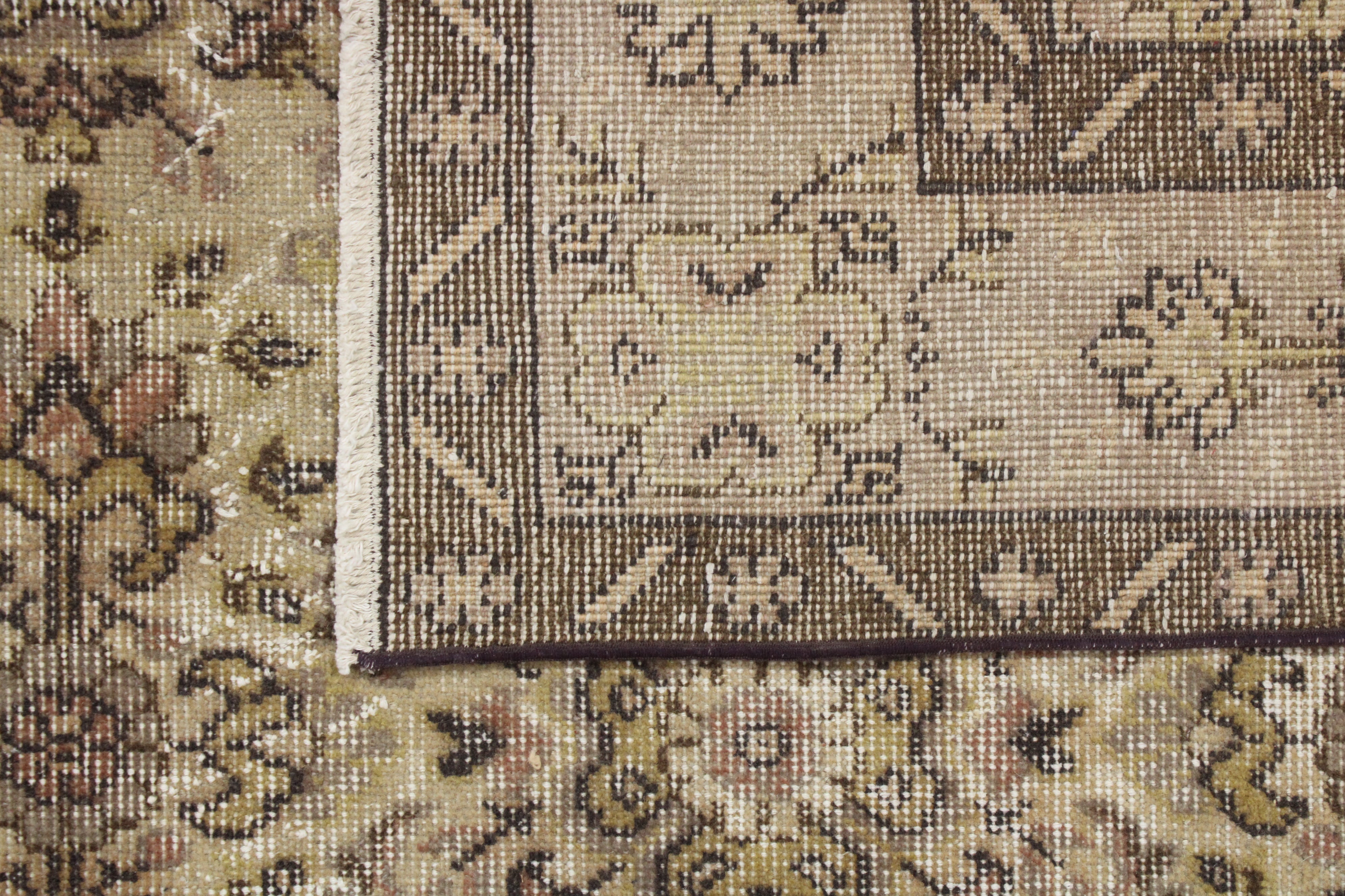 Turkish Vintage Hand-Knotted Wool Rug