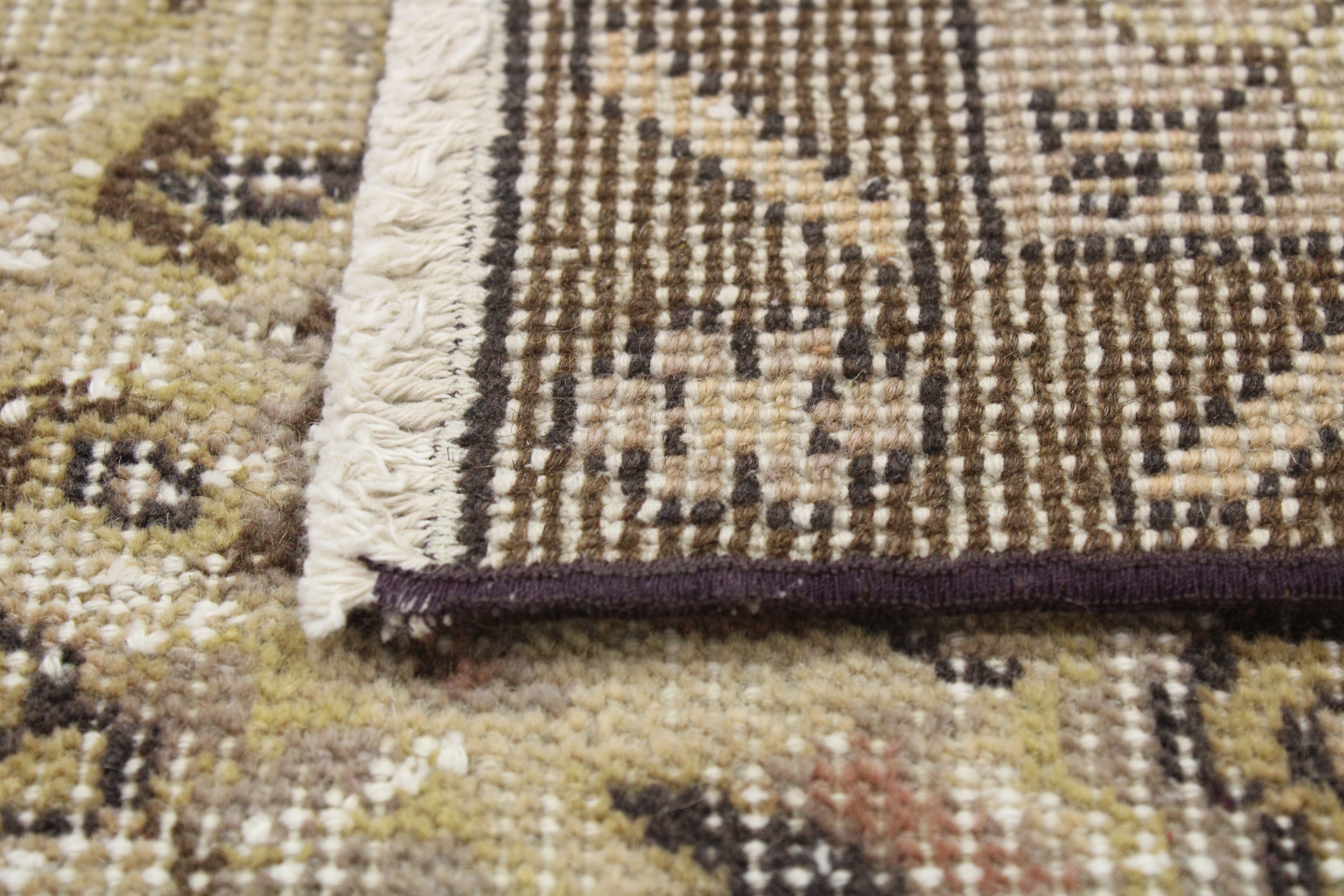 Turkish Vintage Hand-Knotted Wool Rug