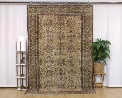 Hand-Knotted Vintage Turkish Rug (5'5" x 8'7")