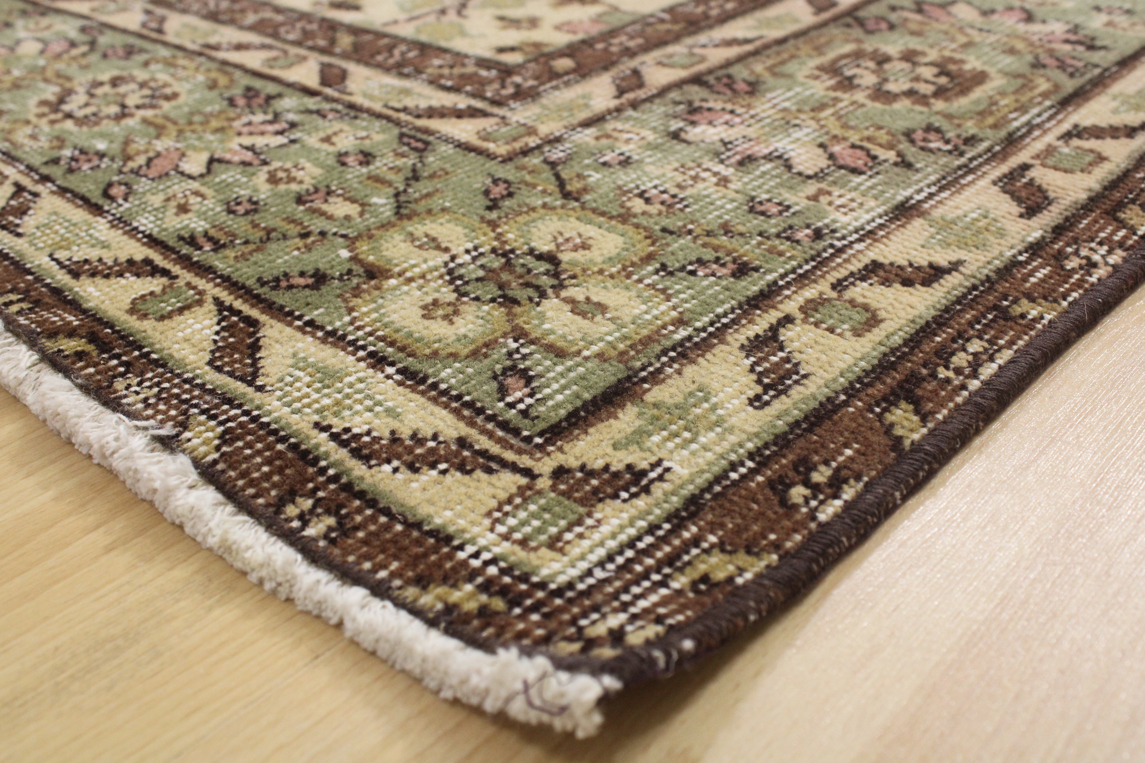 Turkish Vintage Hand-Knotted Wool Rug