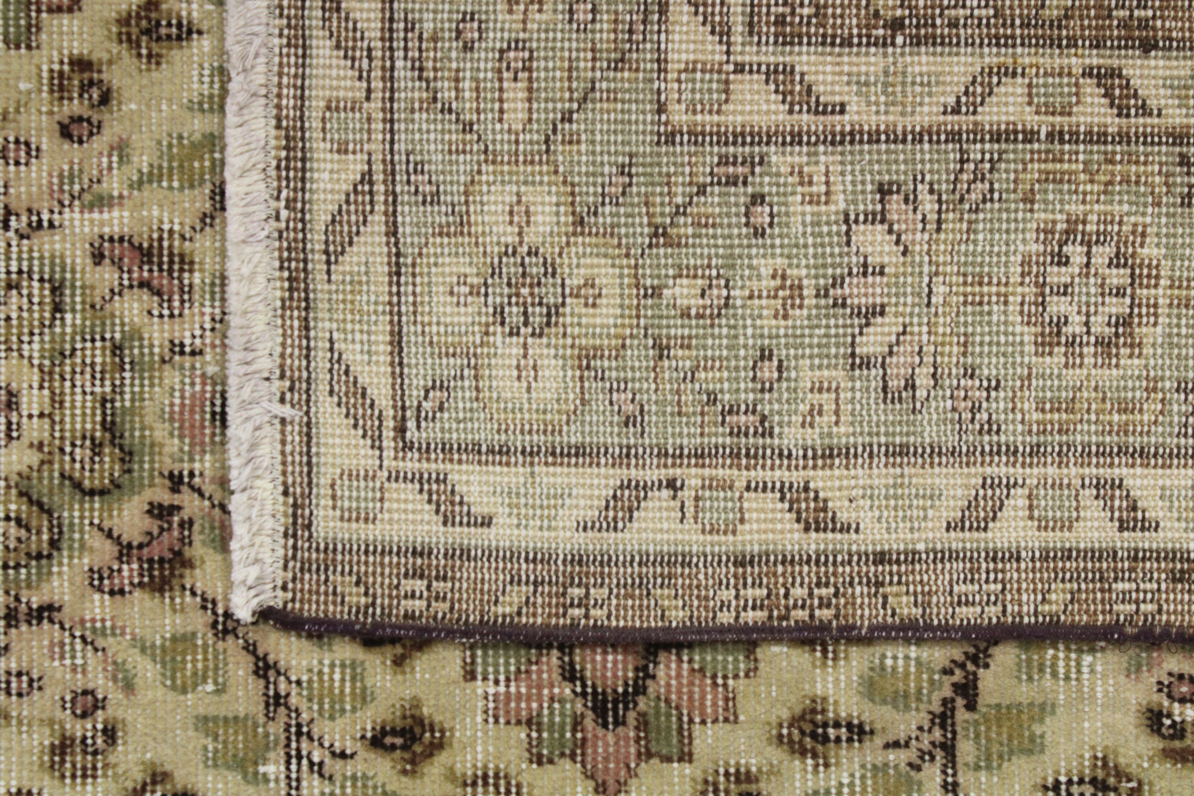 Turkish Vintage Hand-Knotted Wool Rug