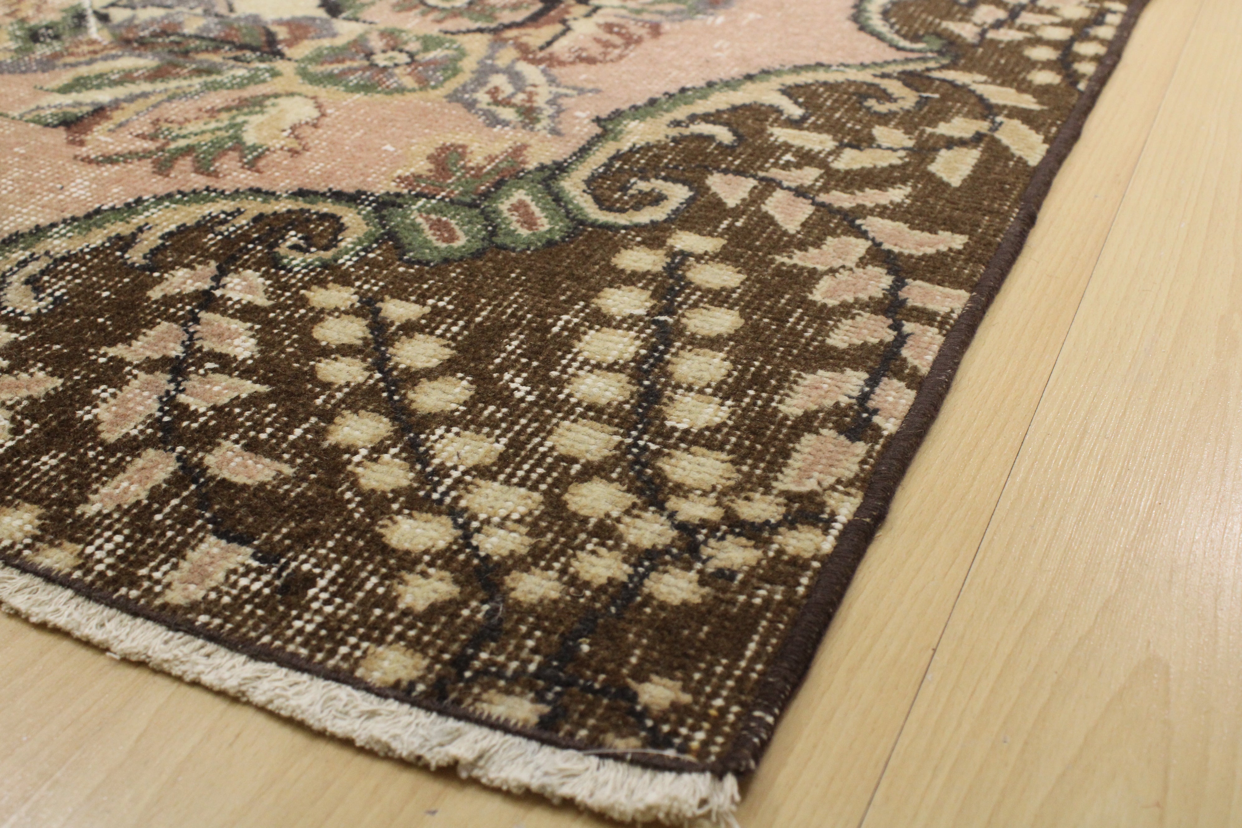 Turkish Vintage Hand-Knotted Wool Rug