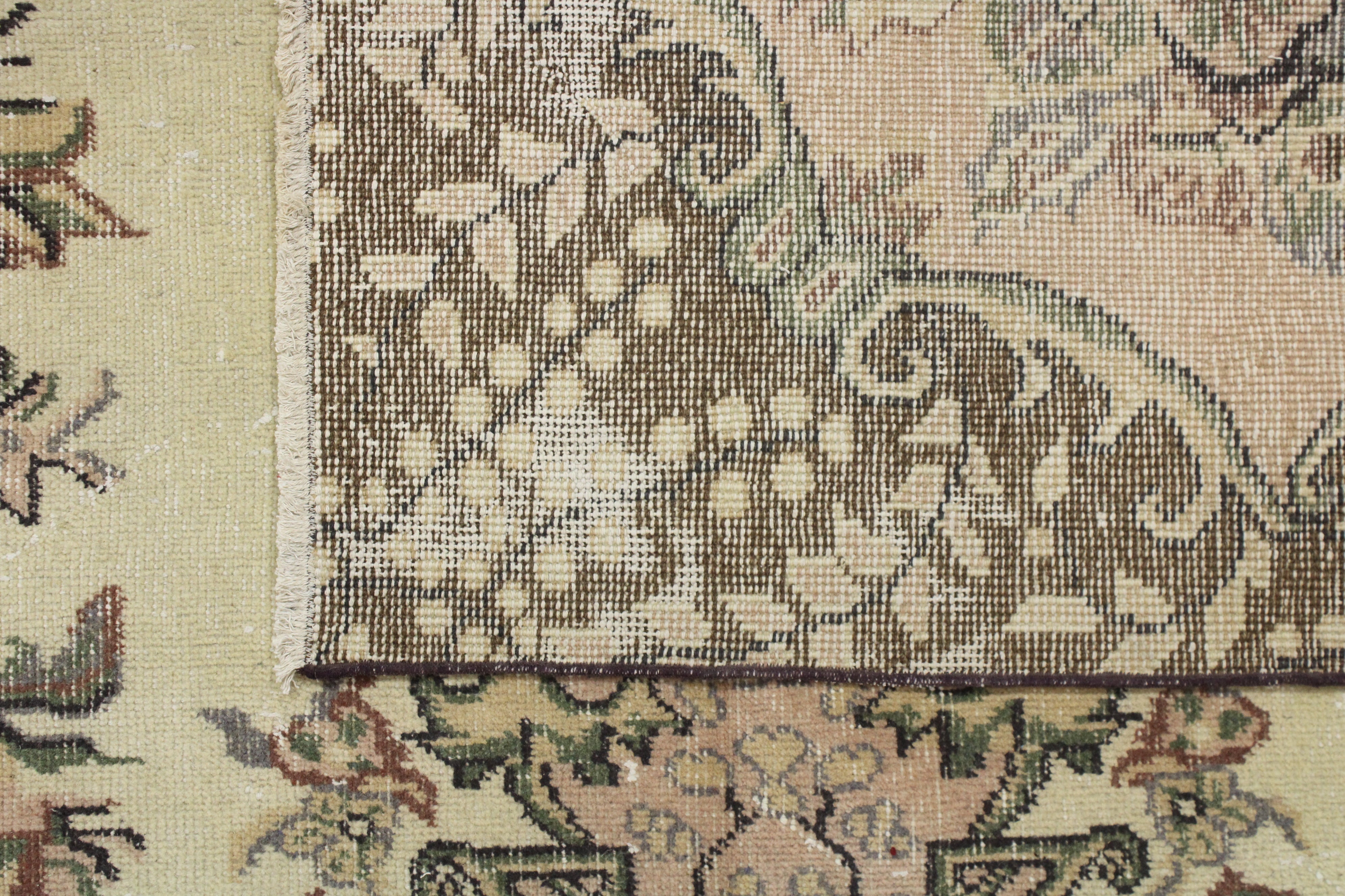 Turkish Vintage Hand-Knotted Wool Rug