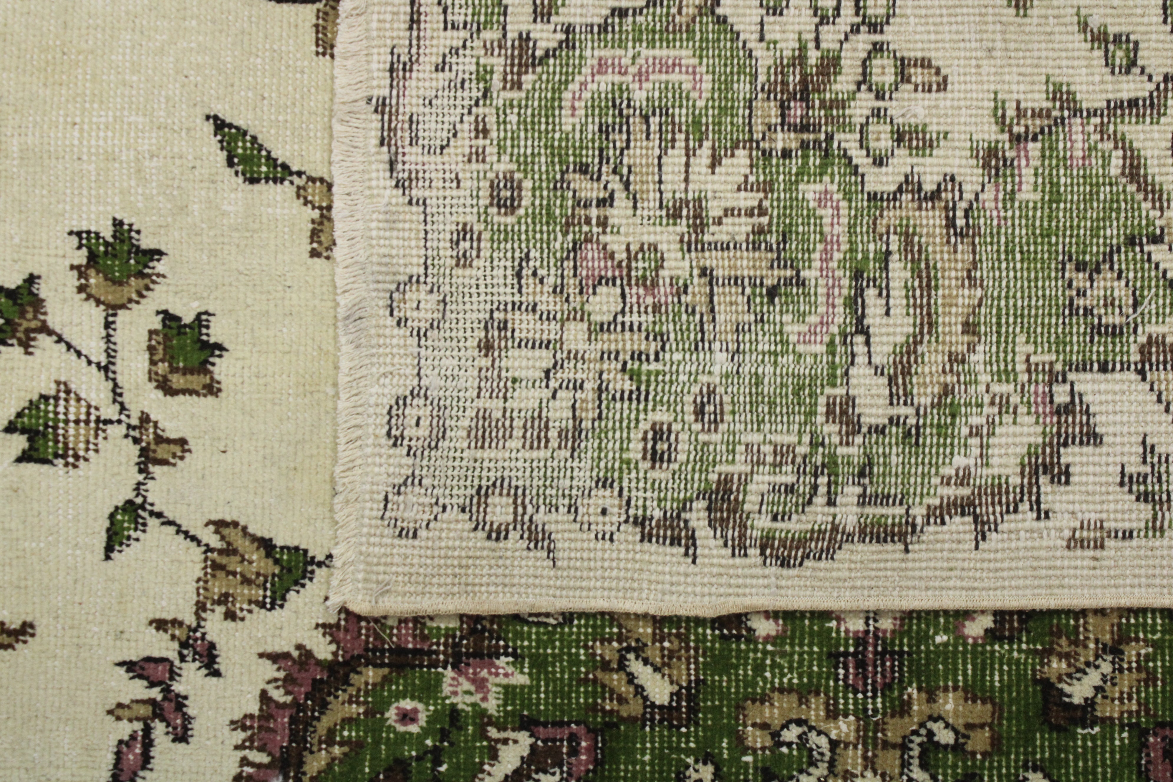 Turkish Vintage Hand-Knotted Wool Rug