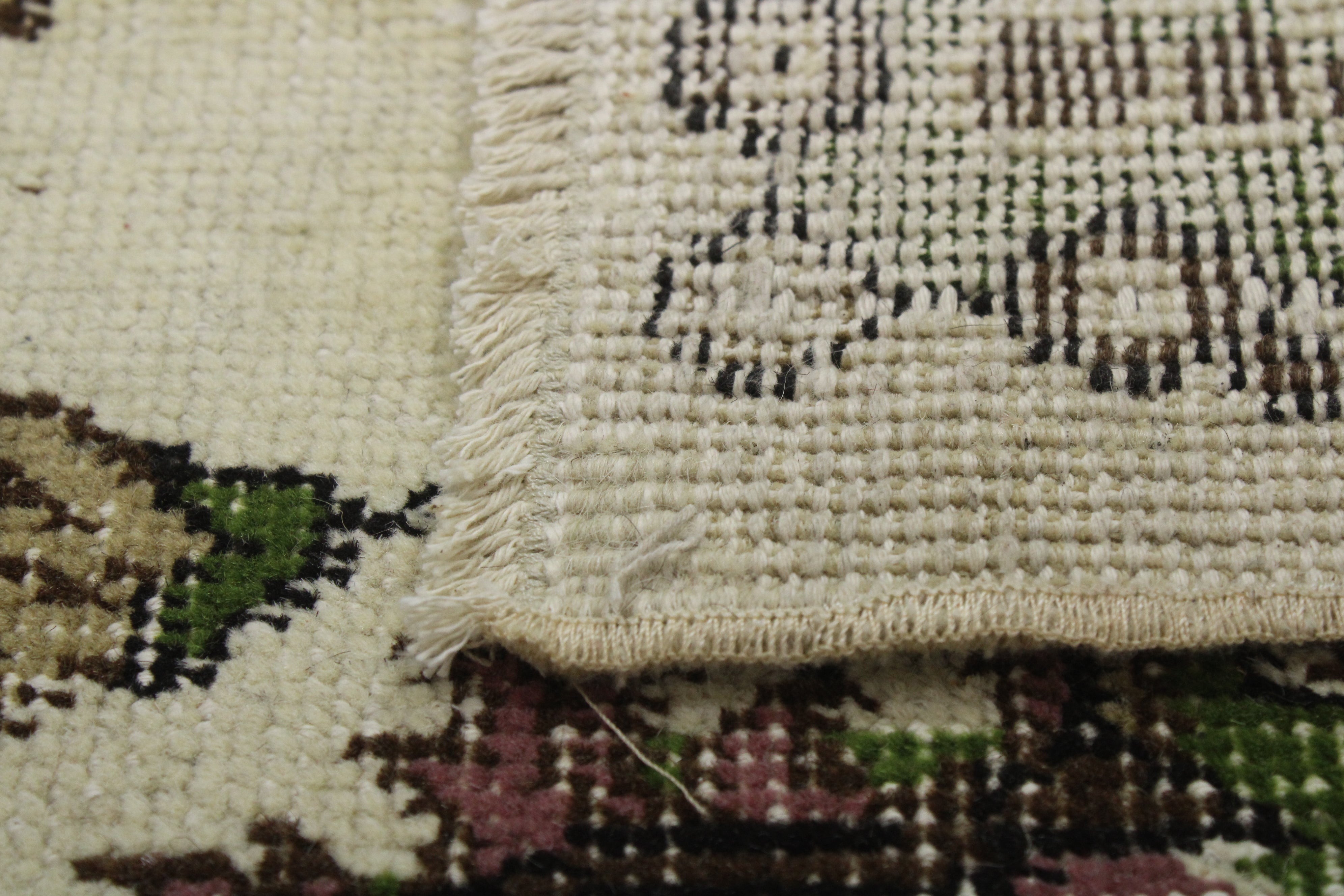 Turkish Vintage Hand-Knotted Wool Rug