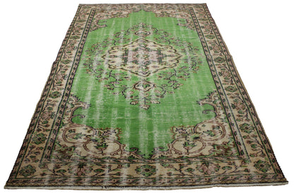 Hand-Knotted Vintage Turkish Rug (5'10" x 8'8")