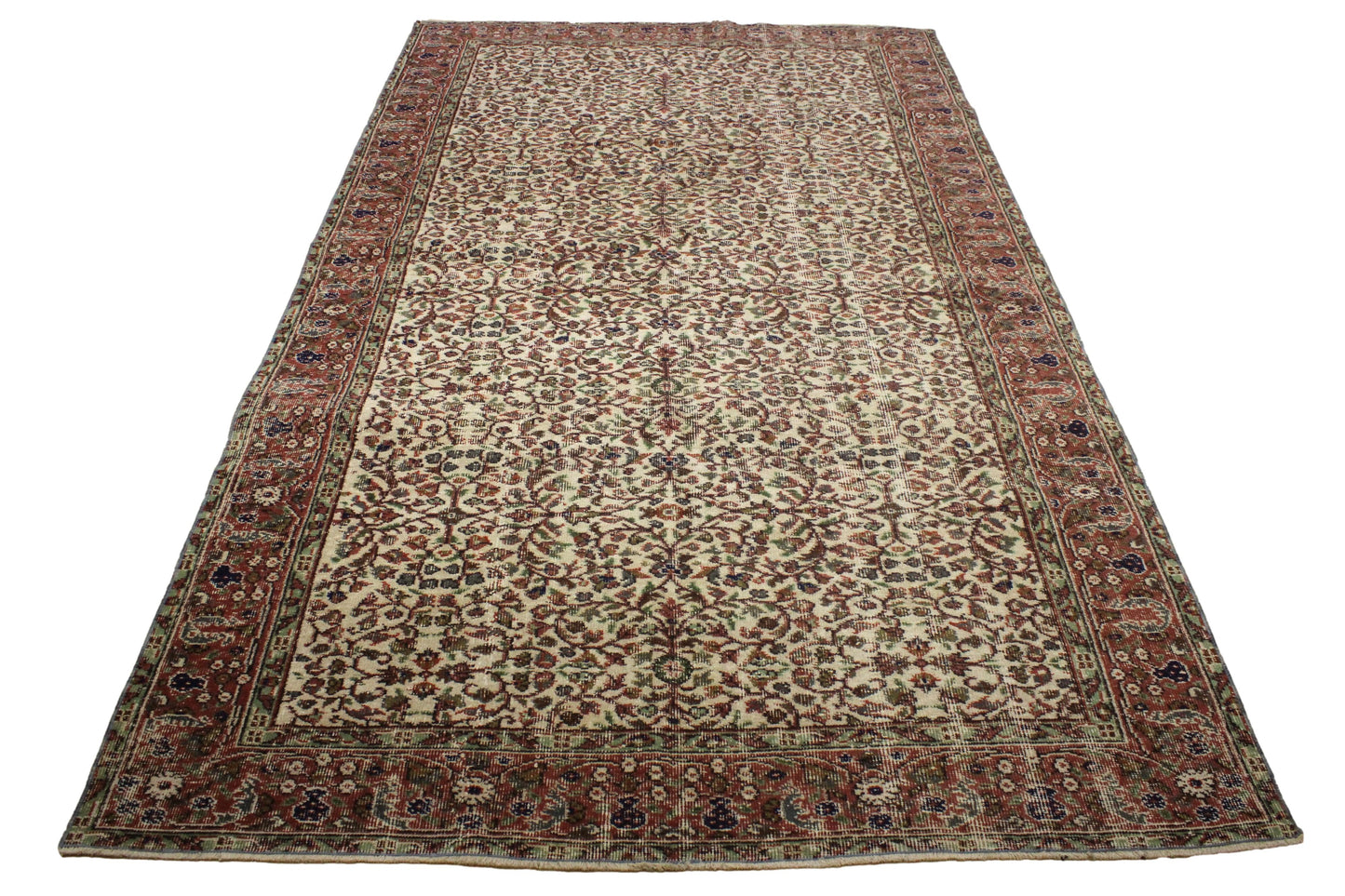 Hand-Knotted Vintage Turkish Rug (5'6" x 9'4")