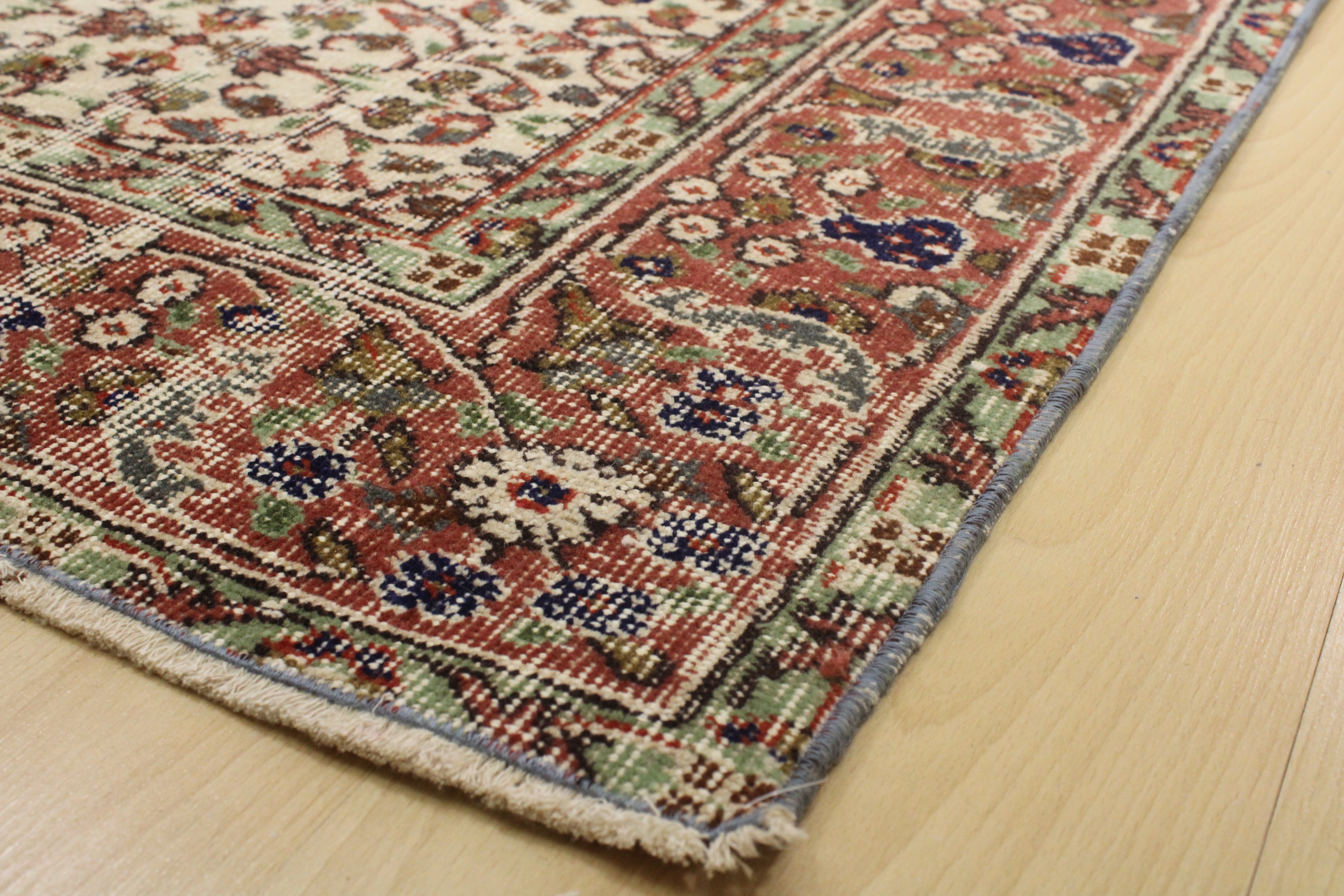 Turkish Vintage Hand-Knotted Wool Rug