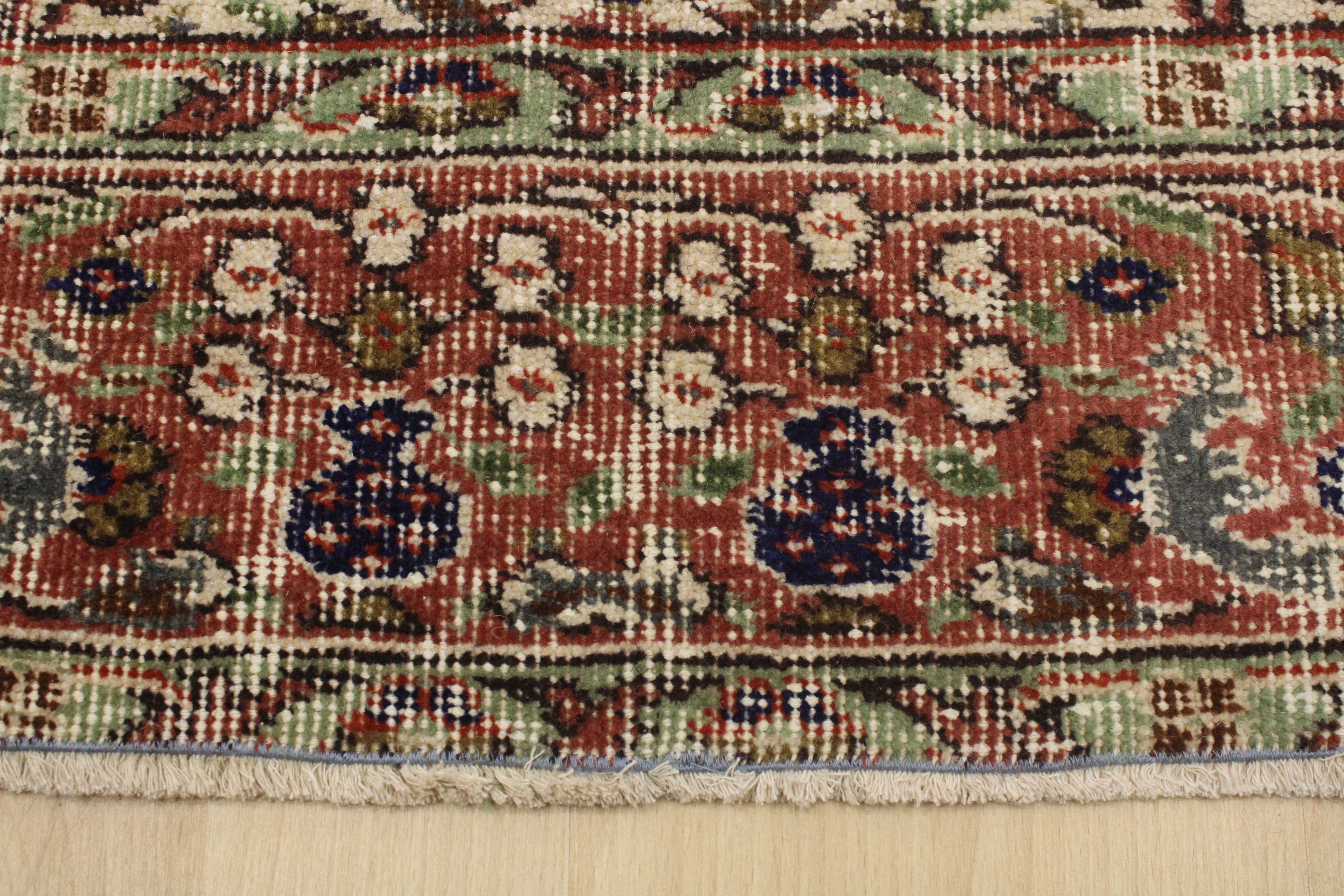 Turkish Vintage Hand-Knotted Wool Rug