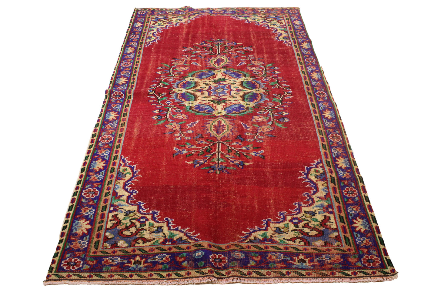 Hand-Knotted Vintage Turkish Rug (4'8" x 7'11")