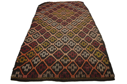 Handwoven Turkish Vintage Kilim (5'4" x 10'5")