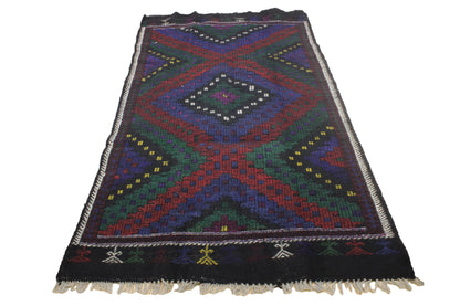 Handwoven Turkish Vintage Kilim (4'11" x 9'2")