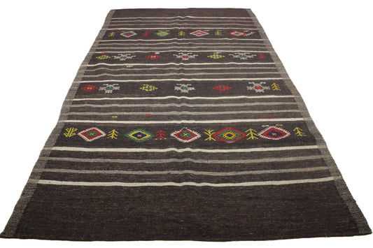 Handwoven Turkish Vintage Kilim (5'10" x 10'2")