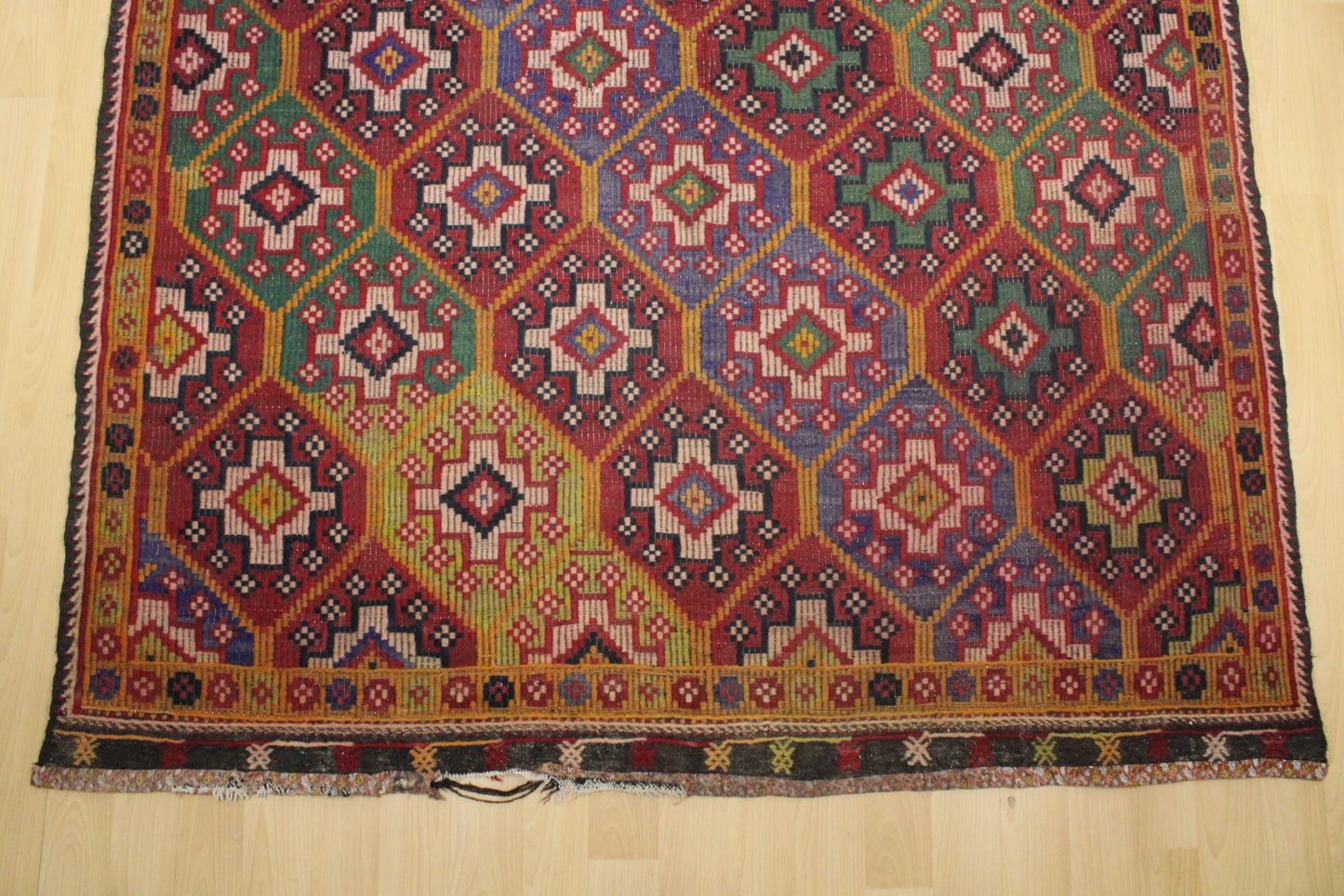 Handwoven Turkish Vintage Kilim (5'11" x 12'4")