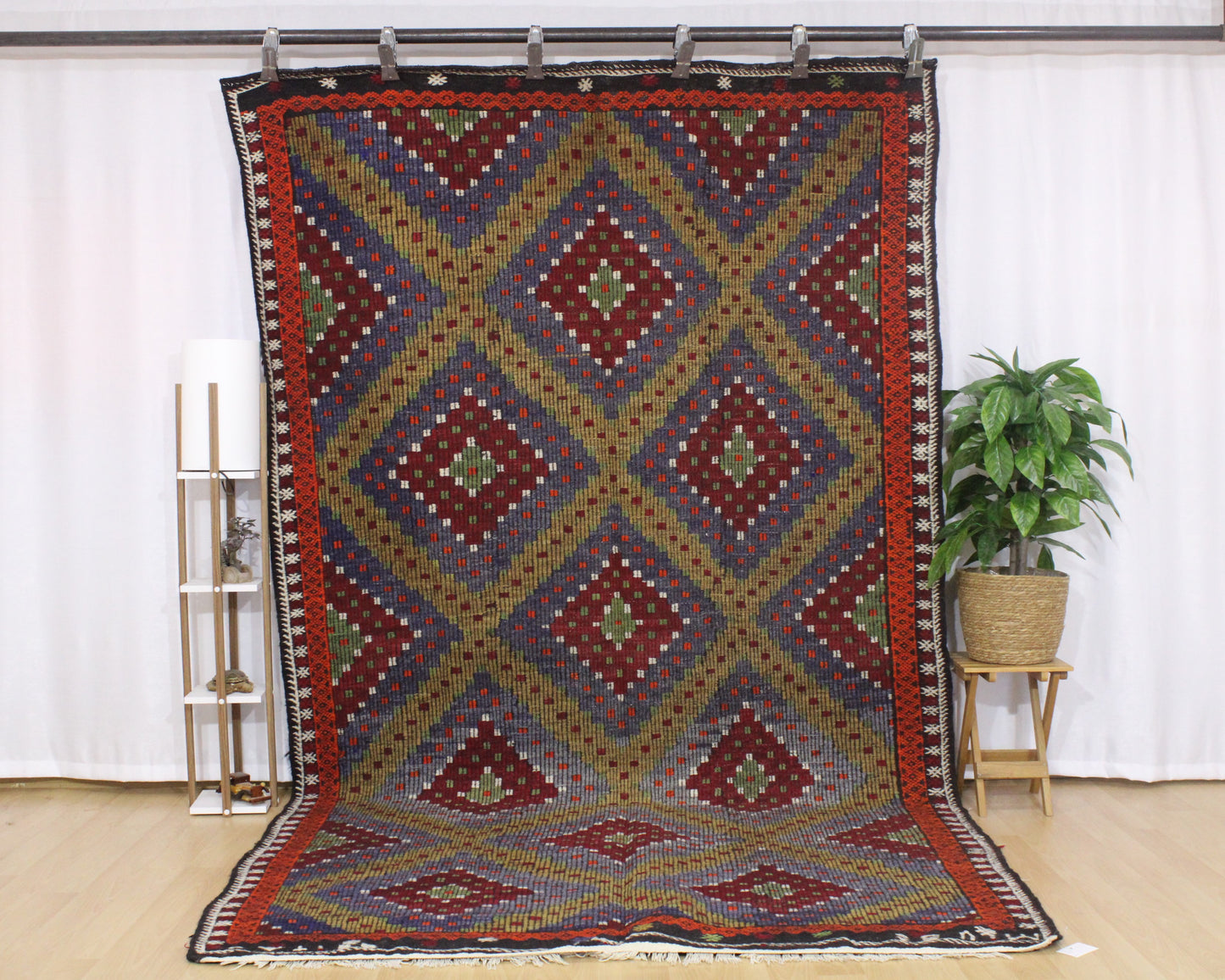 Handwoven Turkish Vintage Kilim (6'1" x 11'7")