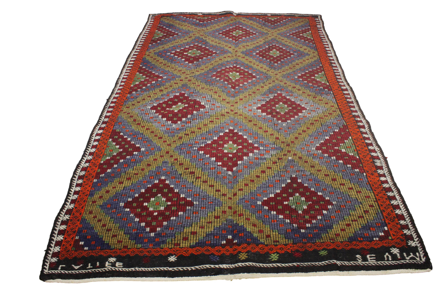 Handwoven Turkish Vintage Kilim (6'1" x 11'7")