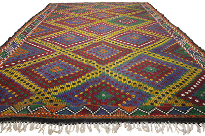 Handwoven Turkish Vintage Kilim (7'9" x 12'0")