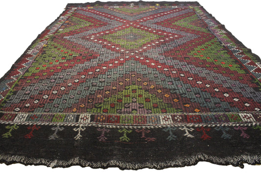 Handwoven Turkish Vintage Kilim (6'0" x 8'7")