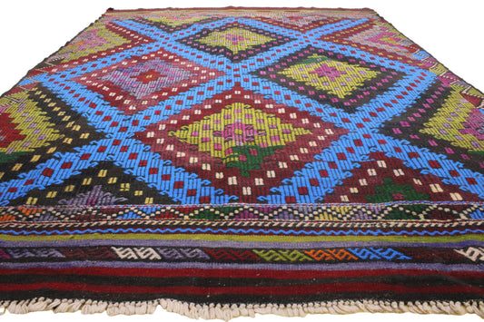 Handwoven Turkish Vintage Kilim (6'2" x 8'10")